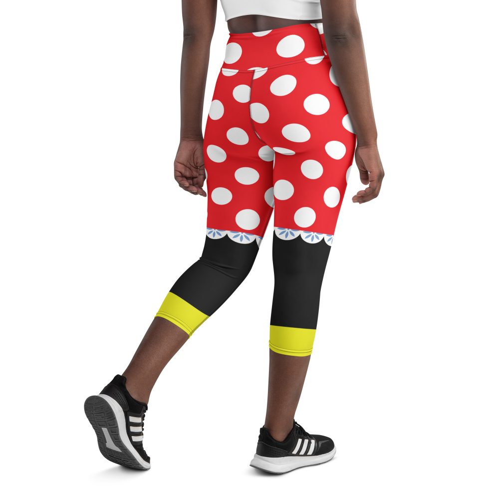 Mouse Costume Red White Polka Dot Yoga Capri Leggings - Image 7