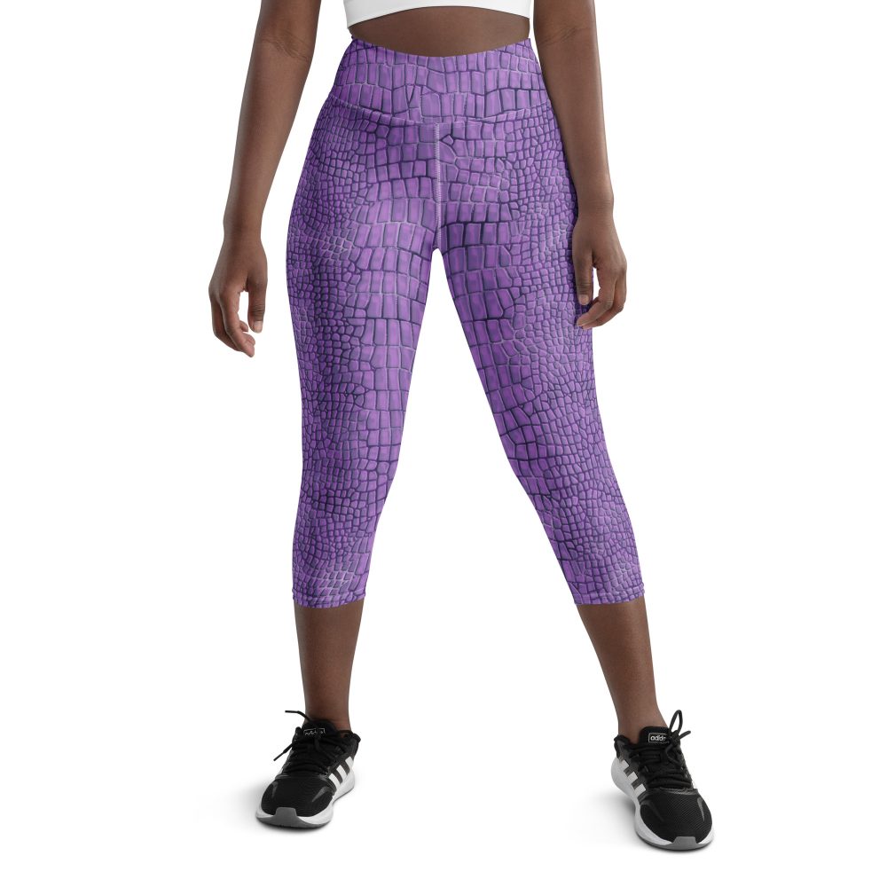 Randall Costume Purple Lizard Dragon Reptile Yoga Capri Leggings