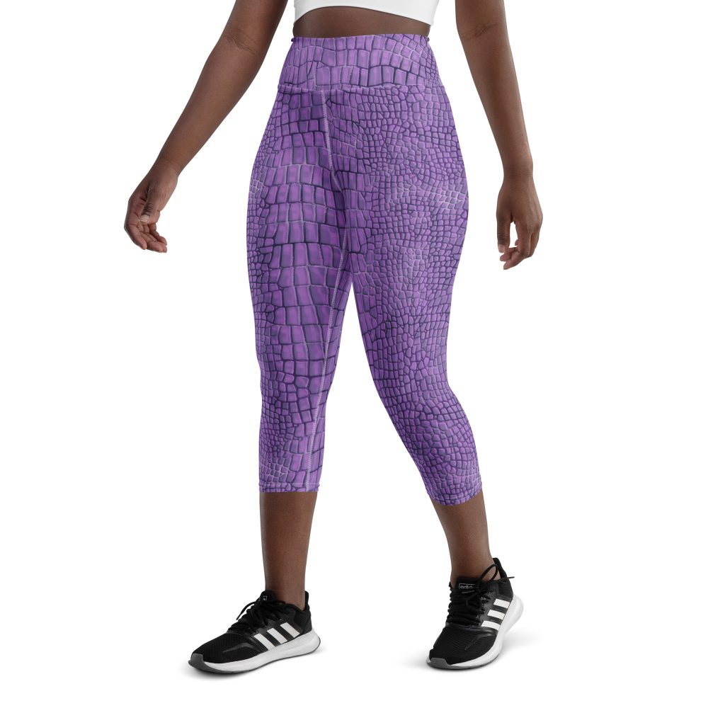 Randall Costume Purple Lizard Dragon Reptile Yoga Capri Leggings - Image 4