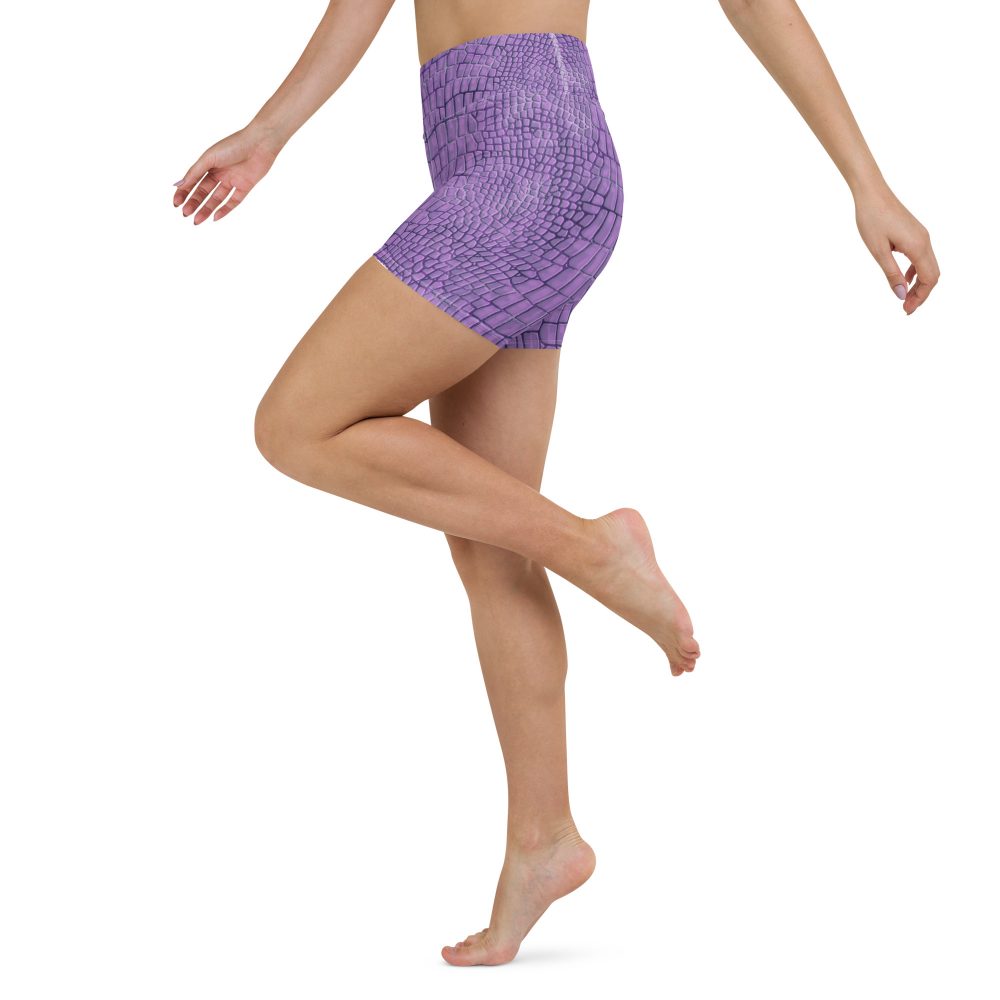 Randall Costume Purple Lizard Dragon Reptile Yoga Shorts - Image 7