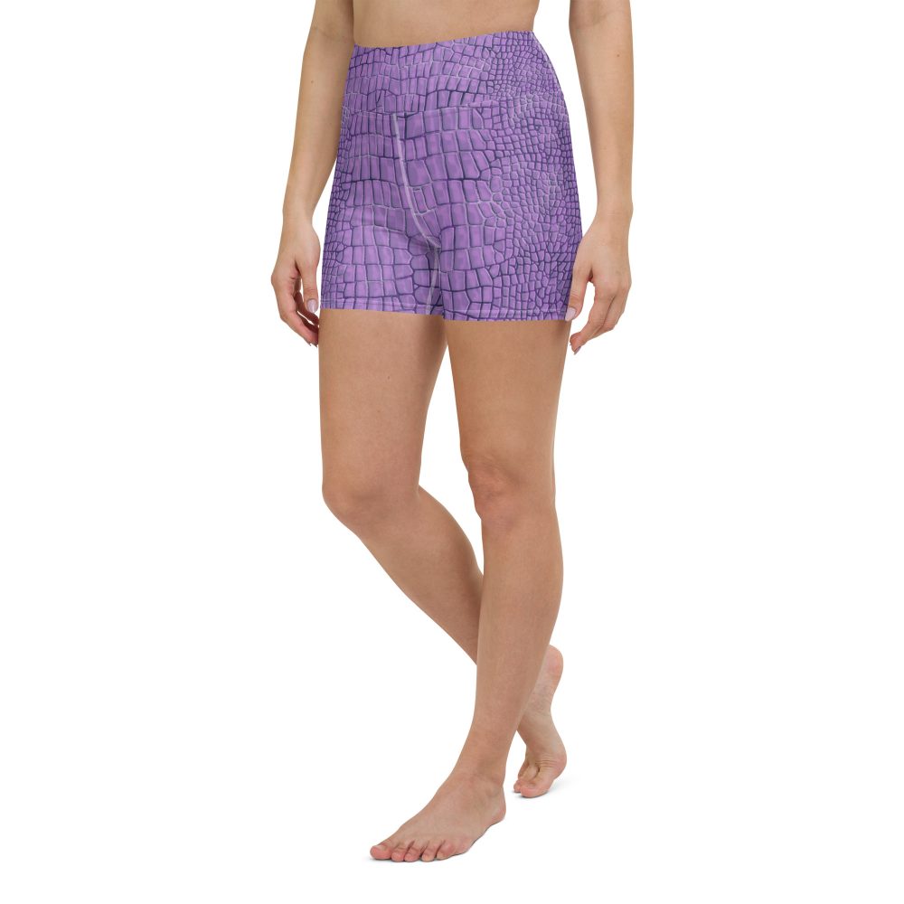 Randall Costume Purple Lizard Dragon Reptile Yoga Shorts - Image 8