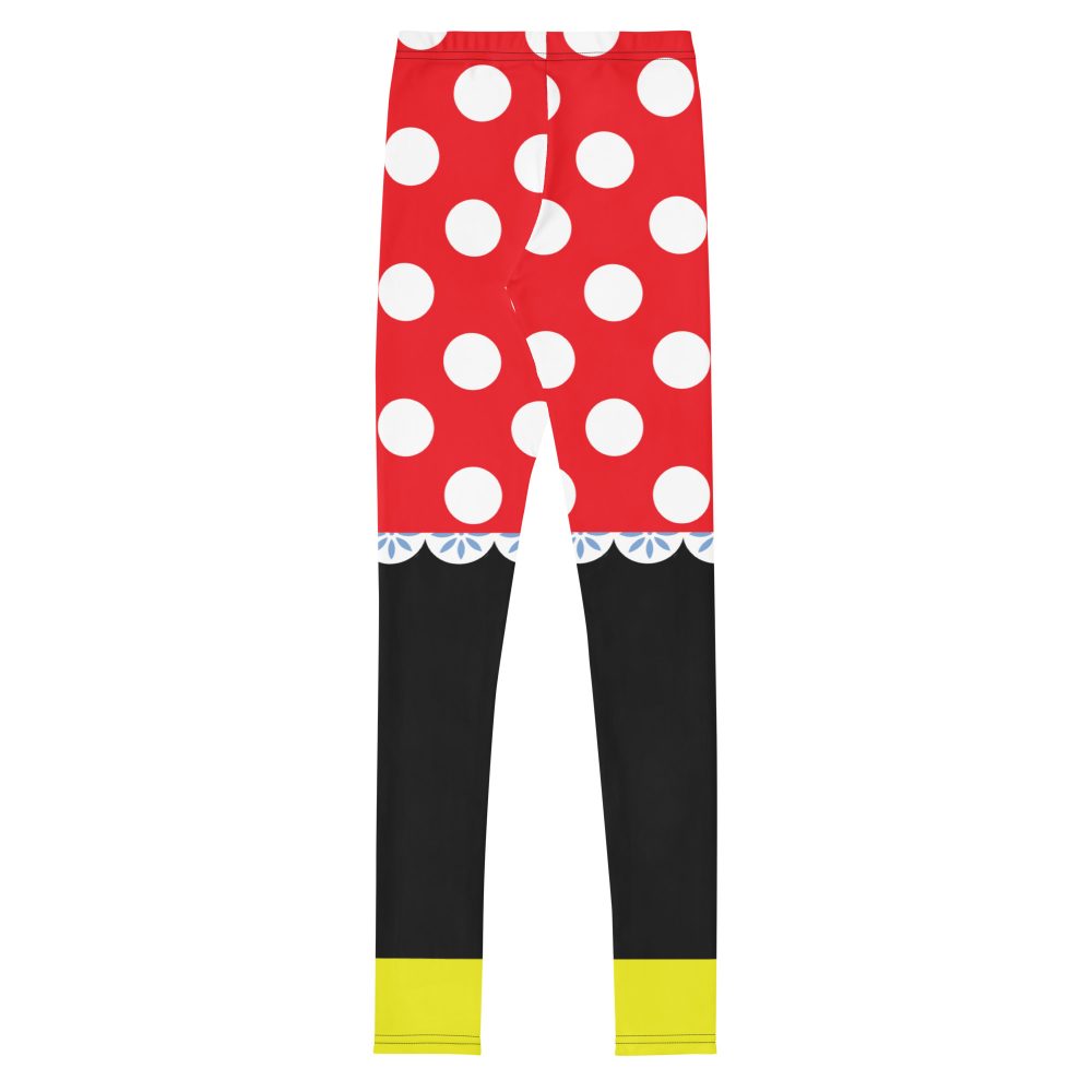 Mouse Costume Red White Polka Dot Youth Leggings - Image 2