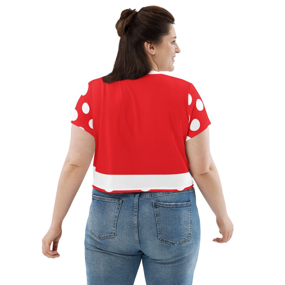 Mouse Costume Red White Polka Dot Crop Tee - Image 6