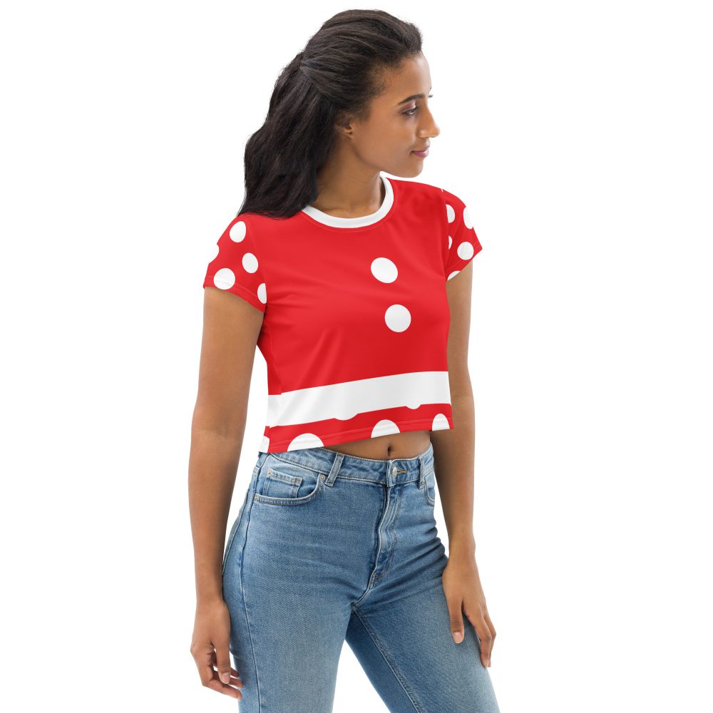 Mouse Costume Red White Polka Dot Crop Tee - Image 9