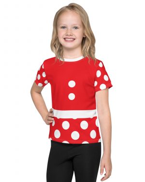 Mouse Costume Red White Polka Dot Kids T-Shirt