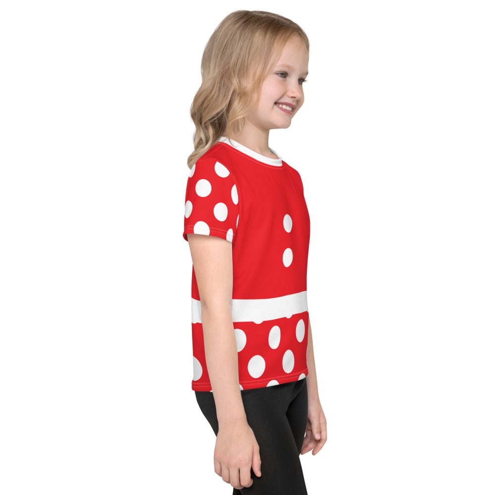 Mouse Costume Red White Polka Dot Kids T-Shirt - Image 5