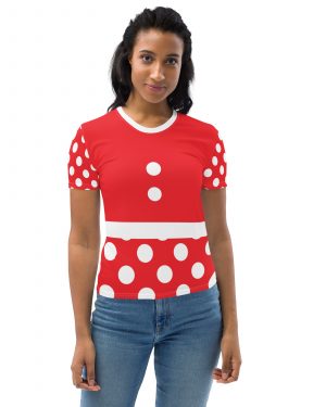 Mouse Costume Red White Polka Dot Women’s T-shirt