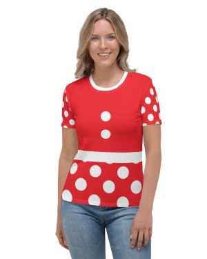 Mouse Costume Red White Polka Dot Women’s T-shirt