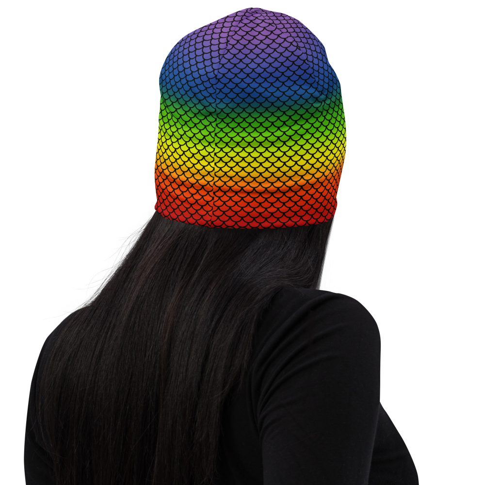 Rainbow Mermaid Double Layered Soft Beanie - Image 3