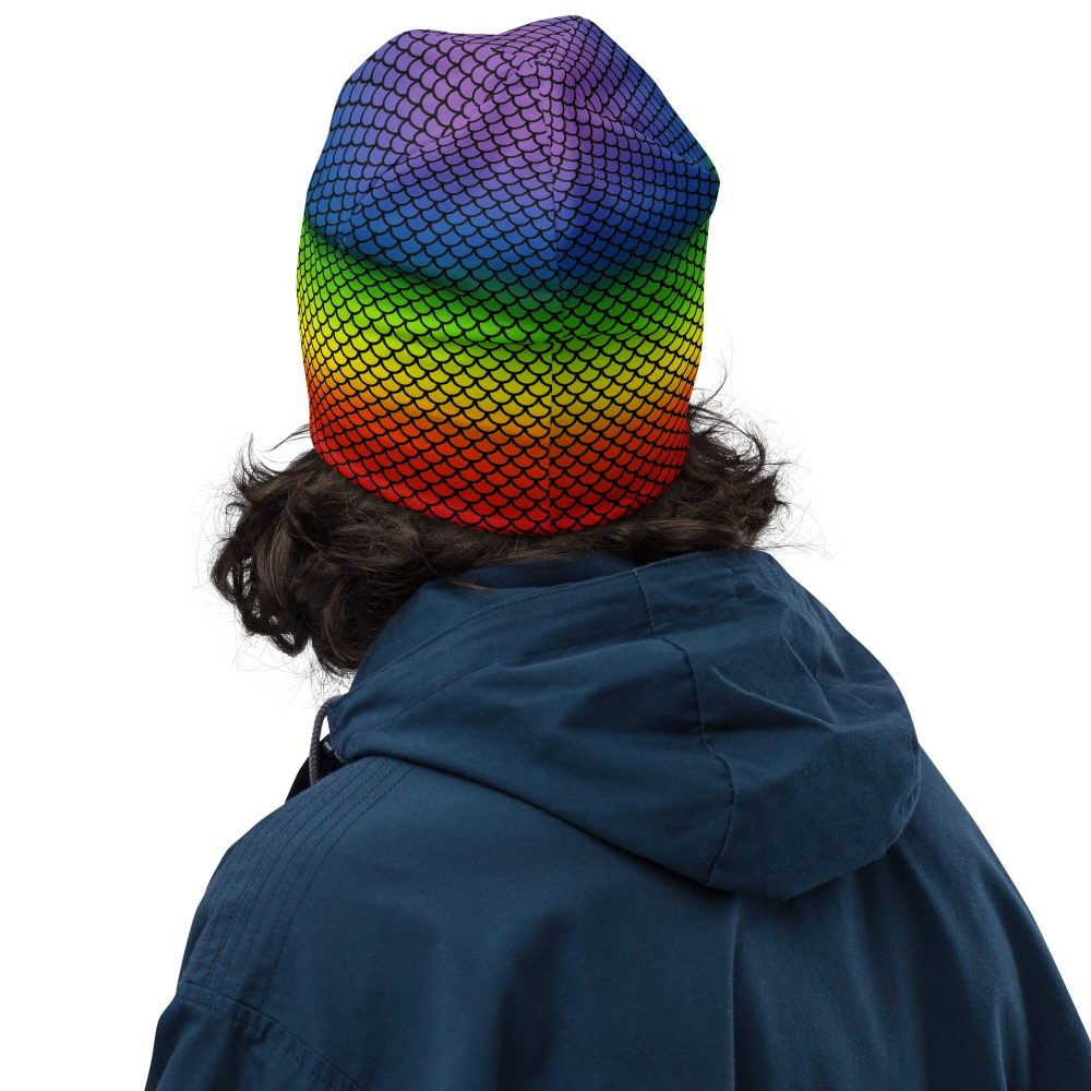 Rainbow Mermaid Double Layered Soft Beanie - Image 7