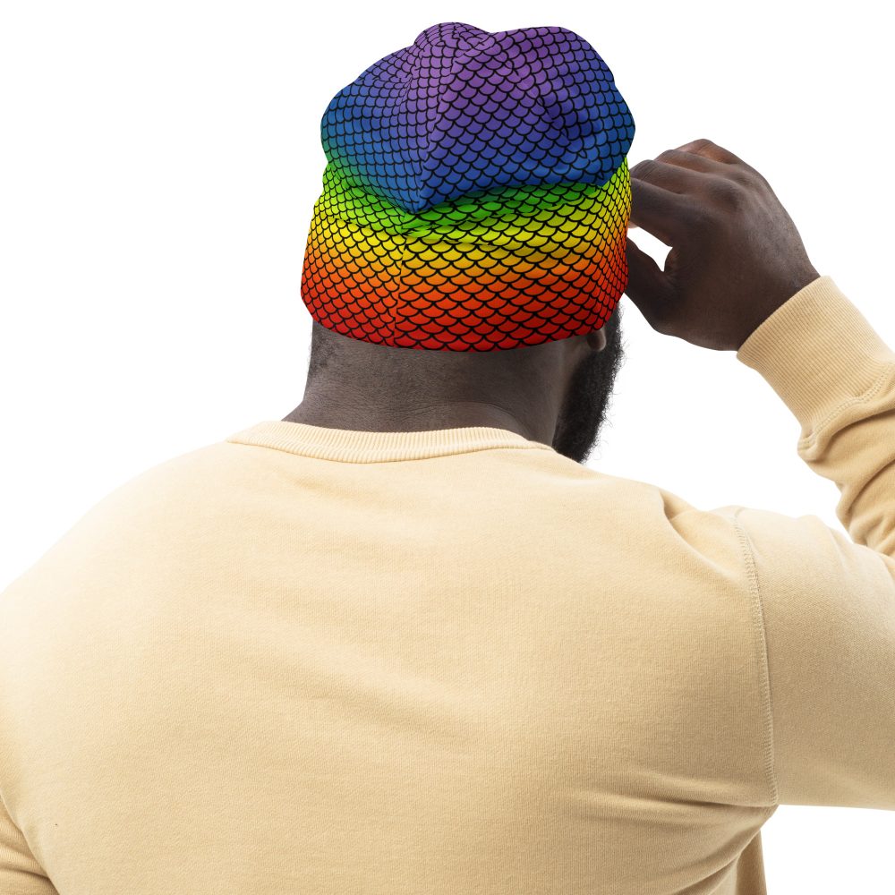 Rainbow Mermaid Double Layered Soft Beanie - Image 9