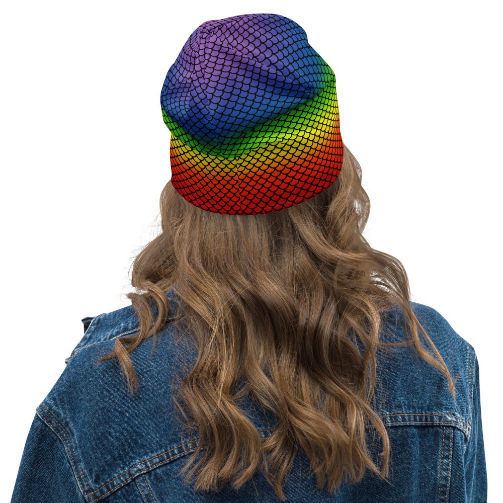 Rainbow Mermaid Double Layered Soft Beanie - Image 17