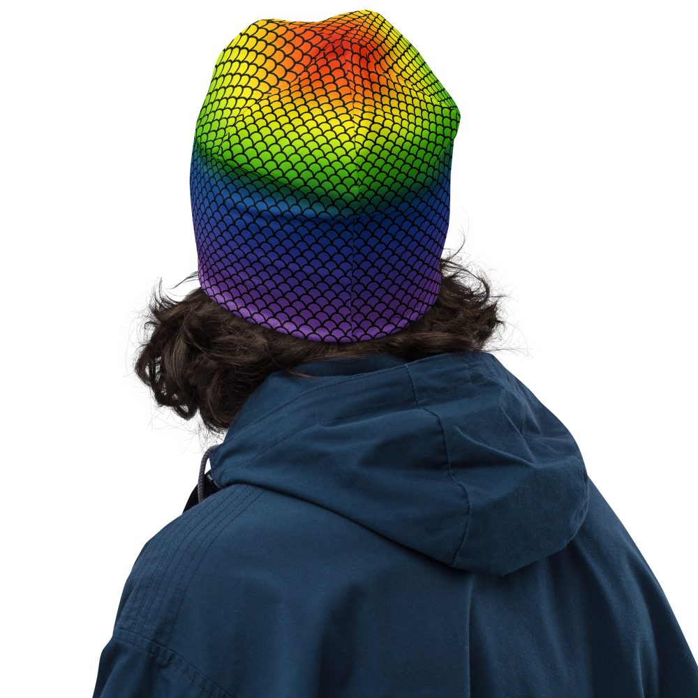 Rainbow Mermaid Double Layered Soft Beanie - Image 5