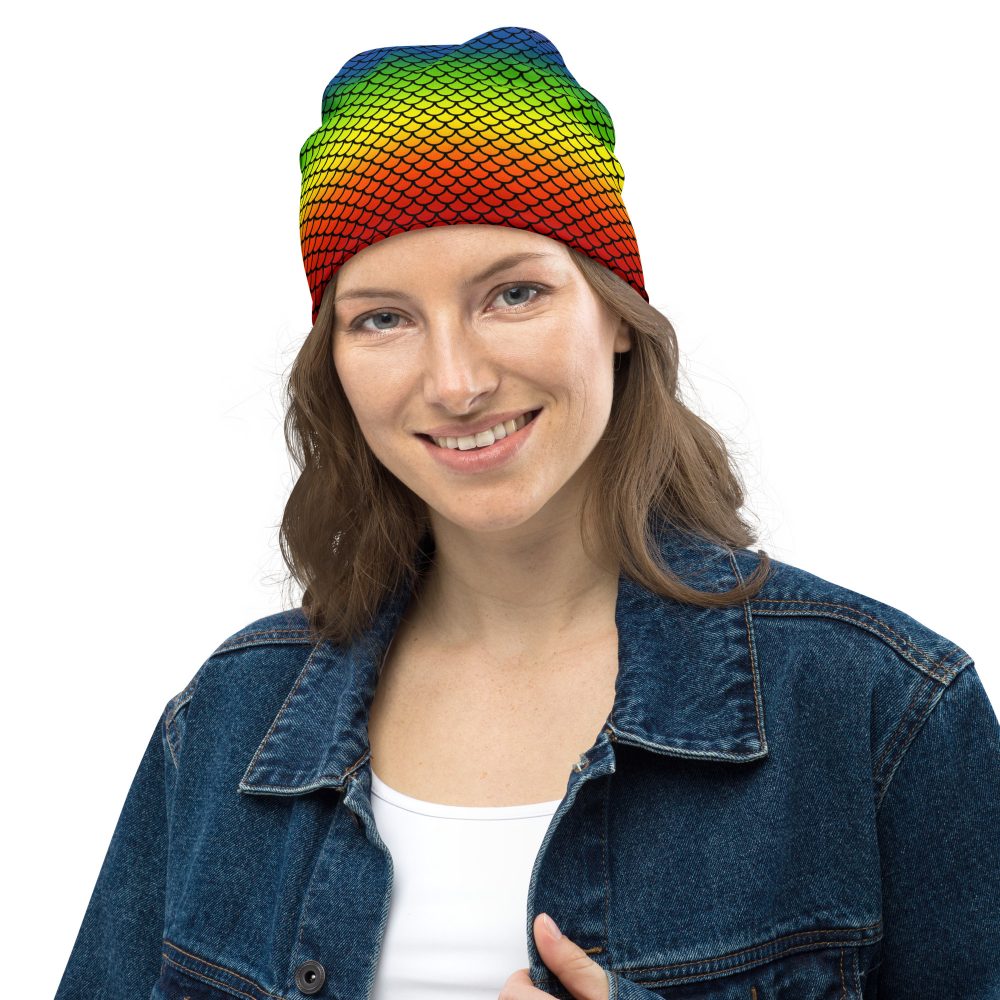 Rainbow Mermaid Double Layered Soft Beanie