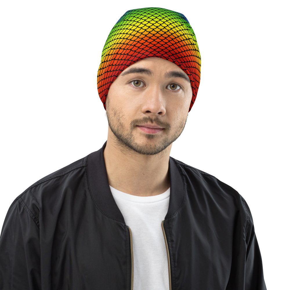 Rainbow Mermaid Double Layered Soft Beanie - Image 16