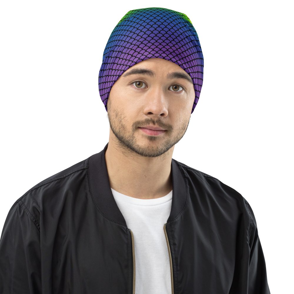 Rainbow Mermaid Double Layered Soft Beanie - Image 9