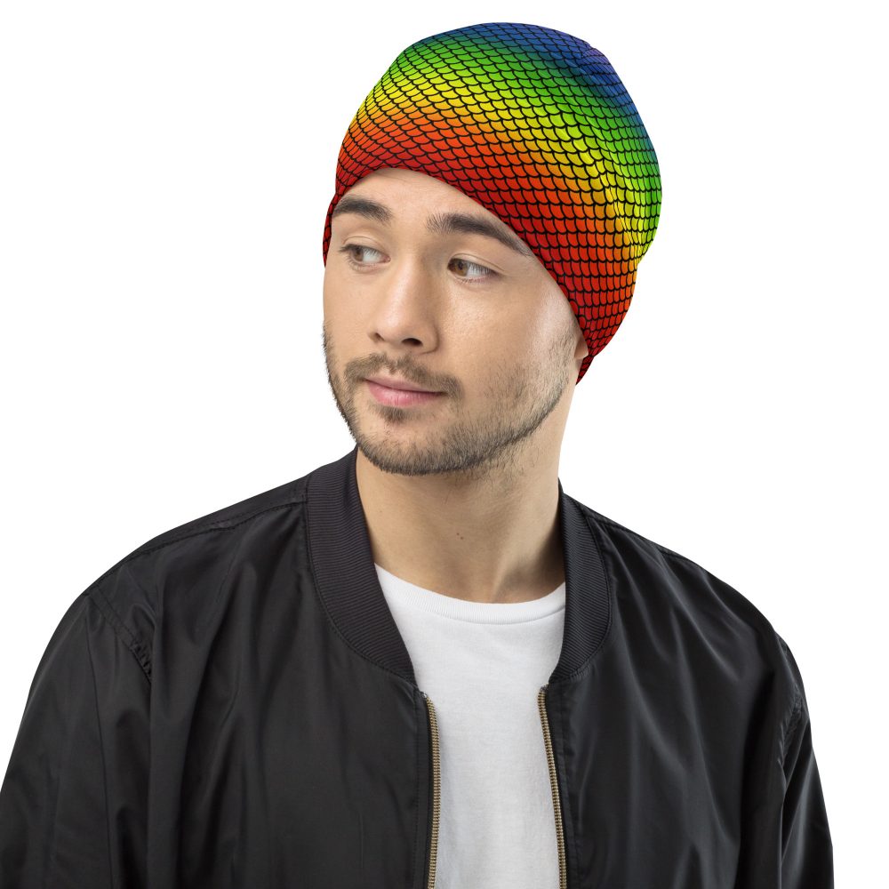 Rainbow Mermaid Double Layered Soft Beanie - Image 15