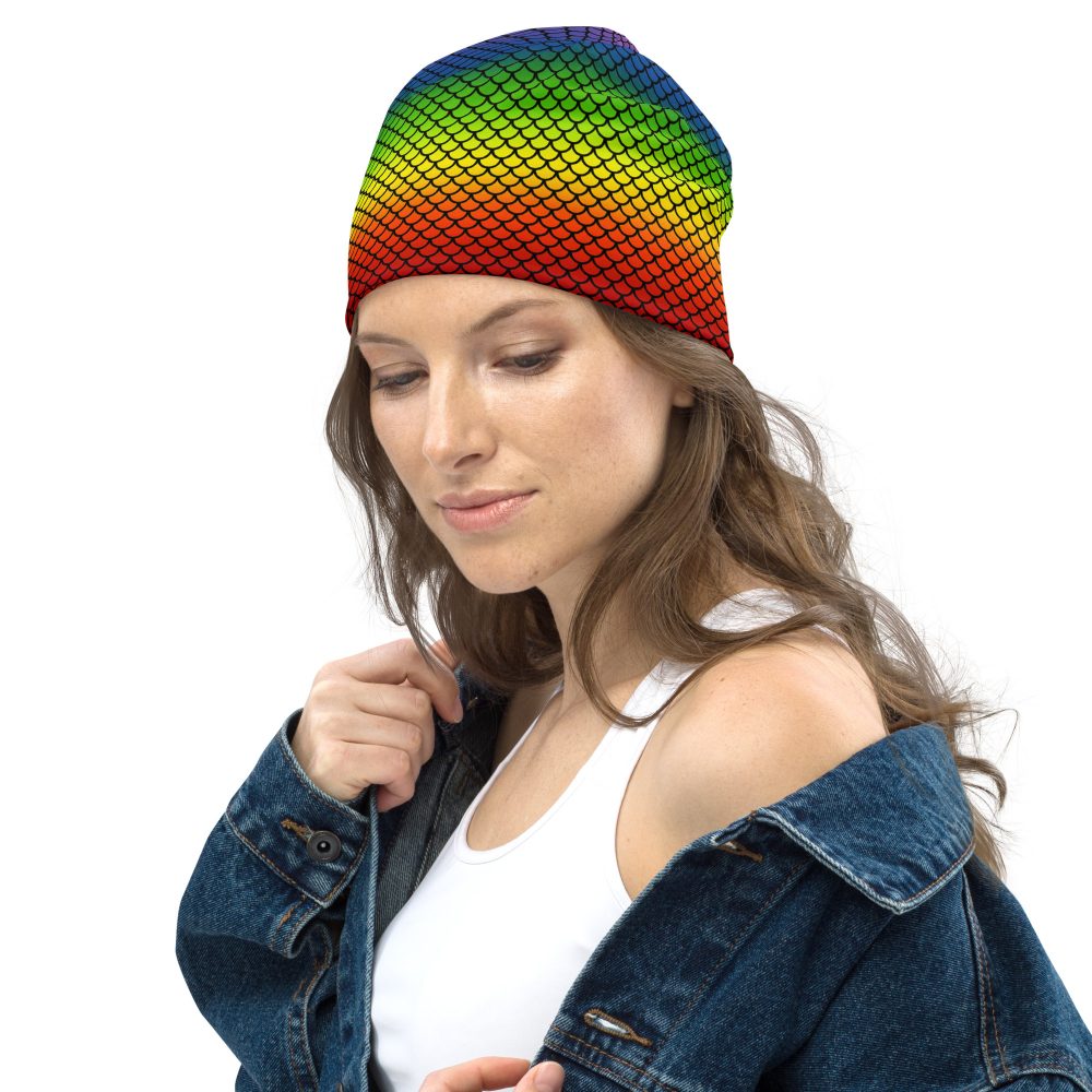 Rainbow Mermaid Double Layered Soft Beanie - Image 19