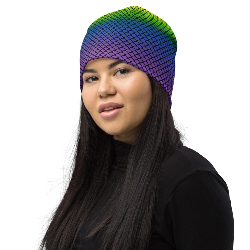 Rainbow Mermaid Double Layered Soft Beanie - Image 12