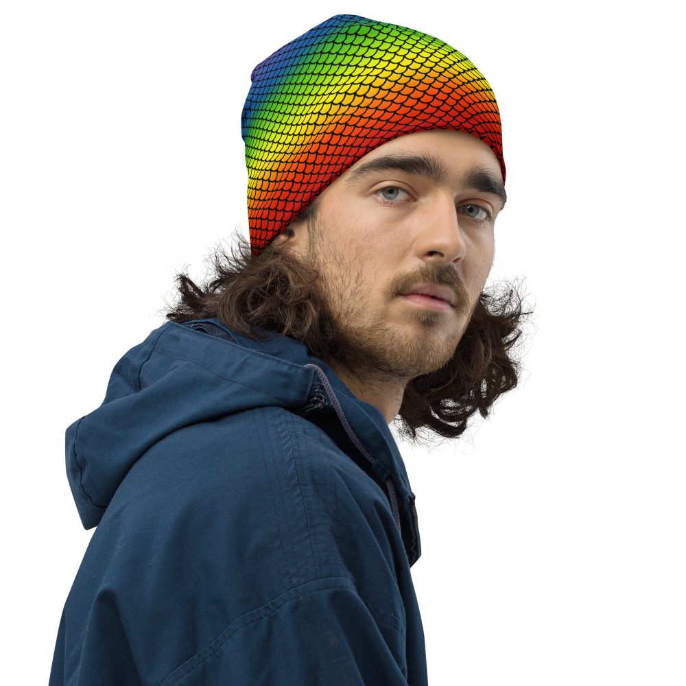 Rainbow Mermaid Double Layered Soft Beanie - Image 6