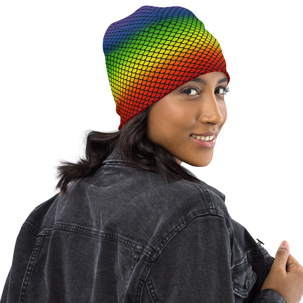 Rainbow Mermaid Double Layered Soft Beanie - Image 11