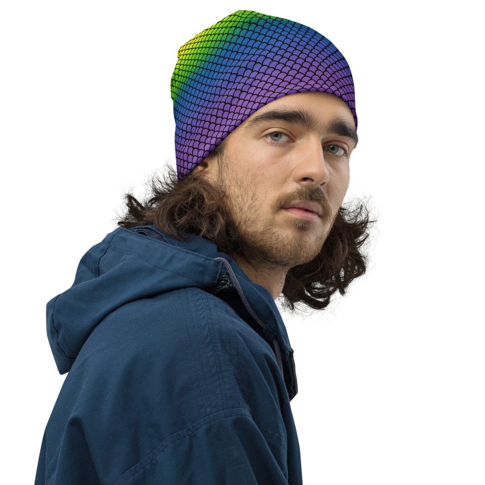 Rainbow Mermaid Double Layered Soft Beanie - Image 4