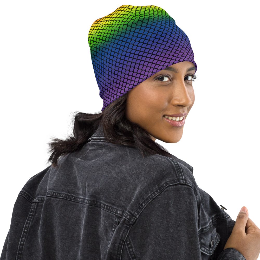 Rainbow Mermaid Double Layered Soft Beanie - Image 8