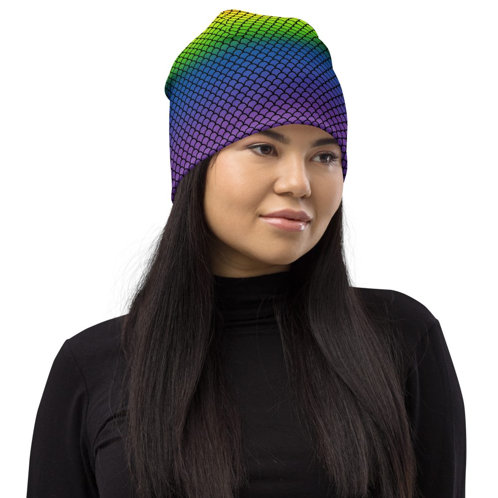 Rainbow Mermaid Double Layered Soft Beanie - Image 11