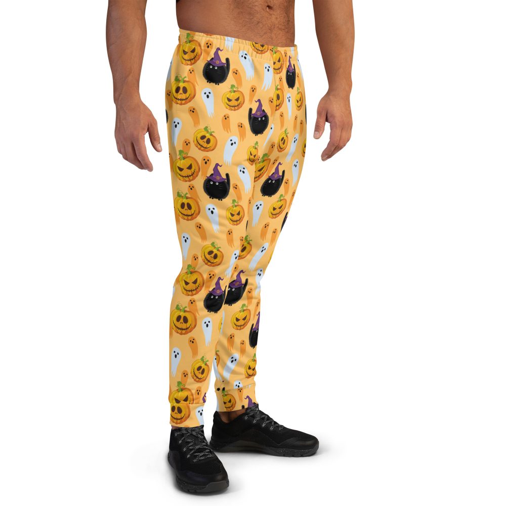 Halloween Cats Pumpkins Ghosts Men's Joggers - Image 2