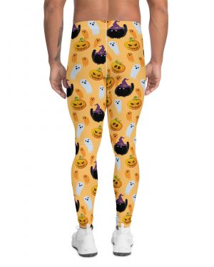 Halloween Cats Pumpkins Ghosts Men’s Leggings