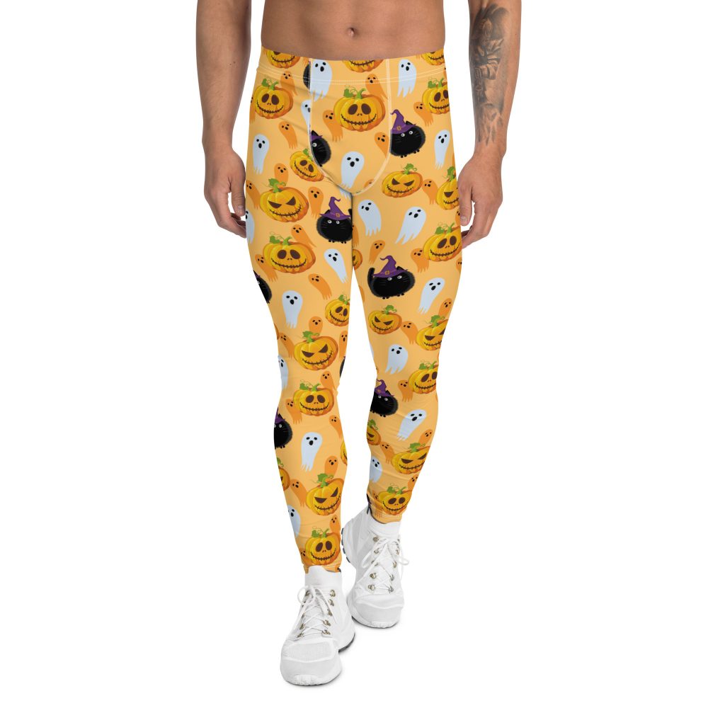 Halloween Cats Pumpkins Ghosts Men's Leggings