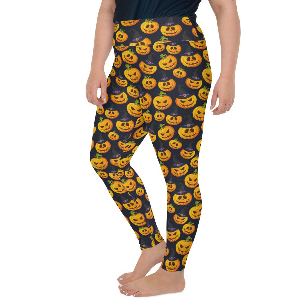 Halloween Pumpkins Plus Size Leggings - Image 4