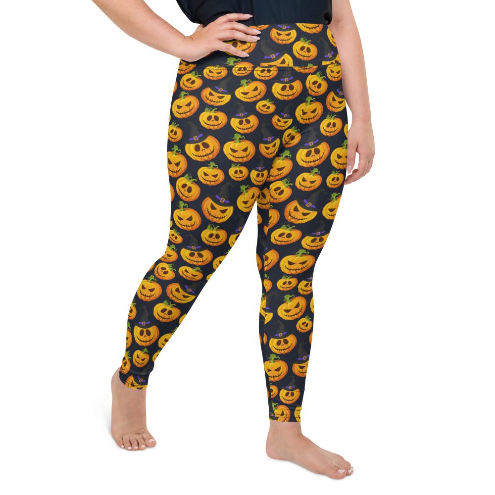 Halloween Pumpkins Plus Size Leggings - Image 3