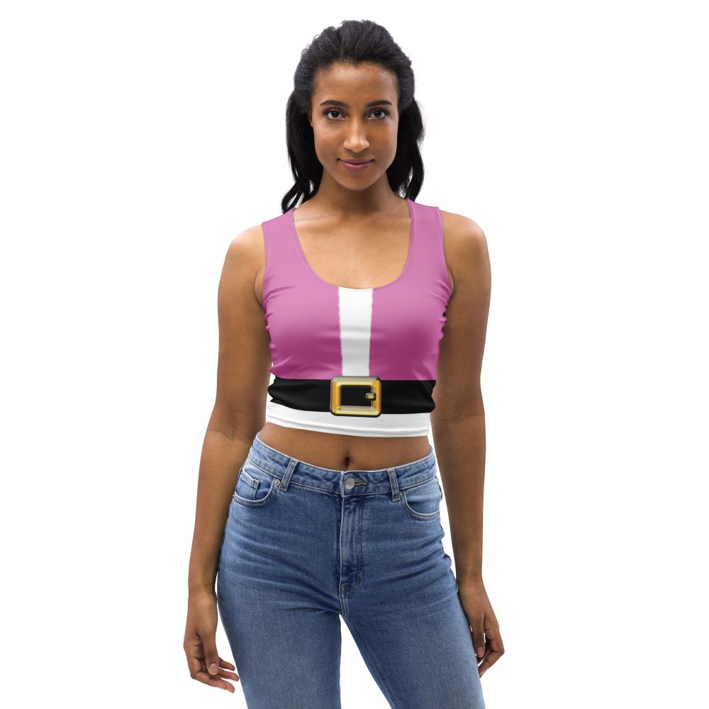 Pink Santa Christmas Costume Crop Top - Image 4