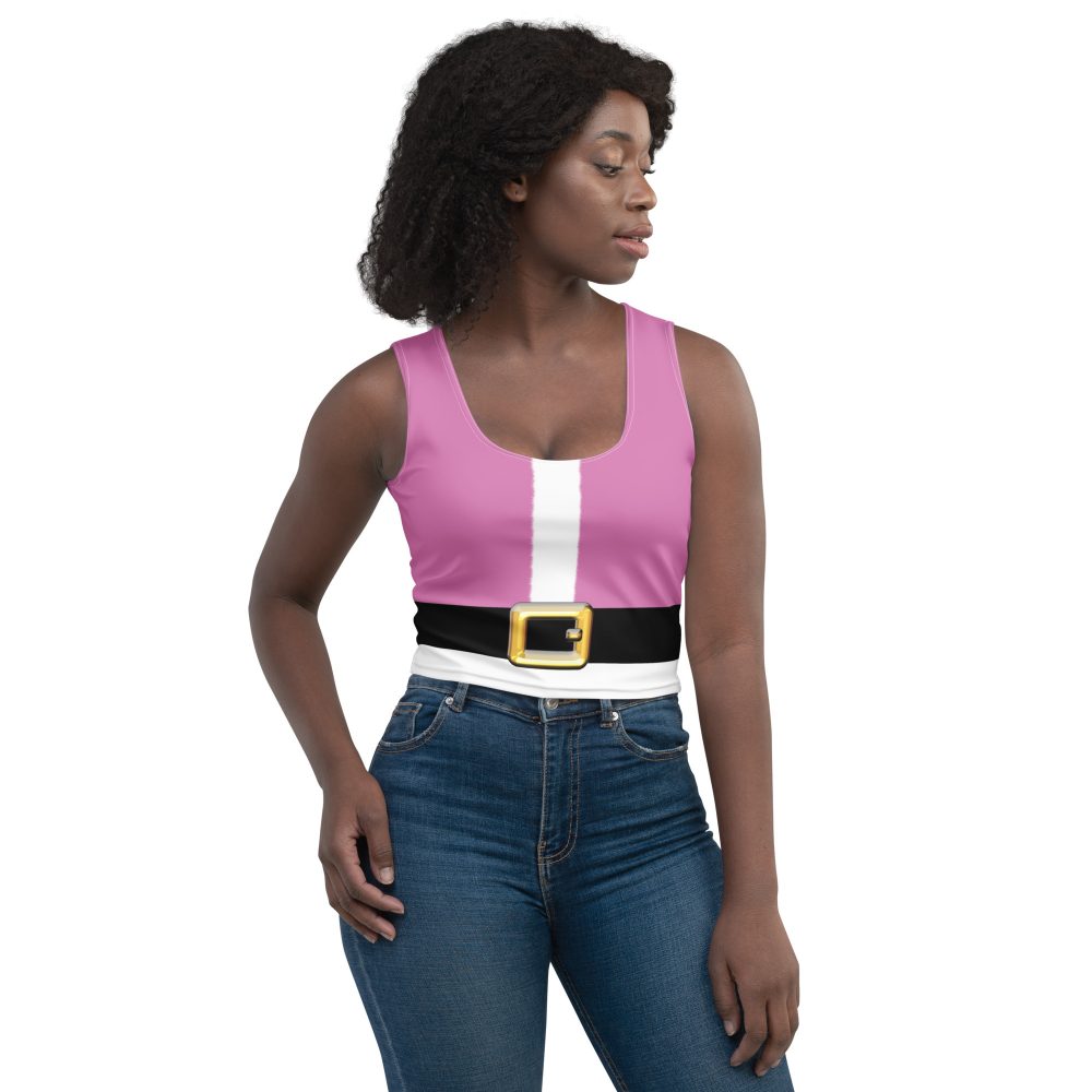 Pink Santa Christmas Costume Crop Top - Image 5