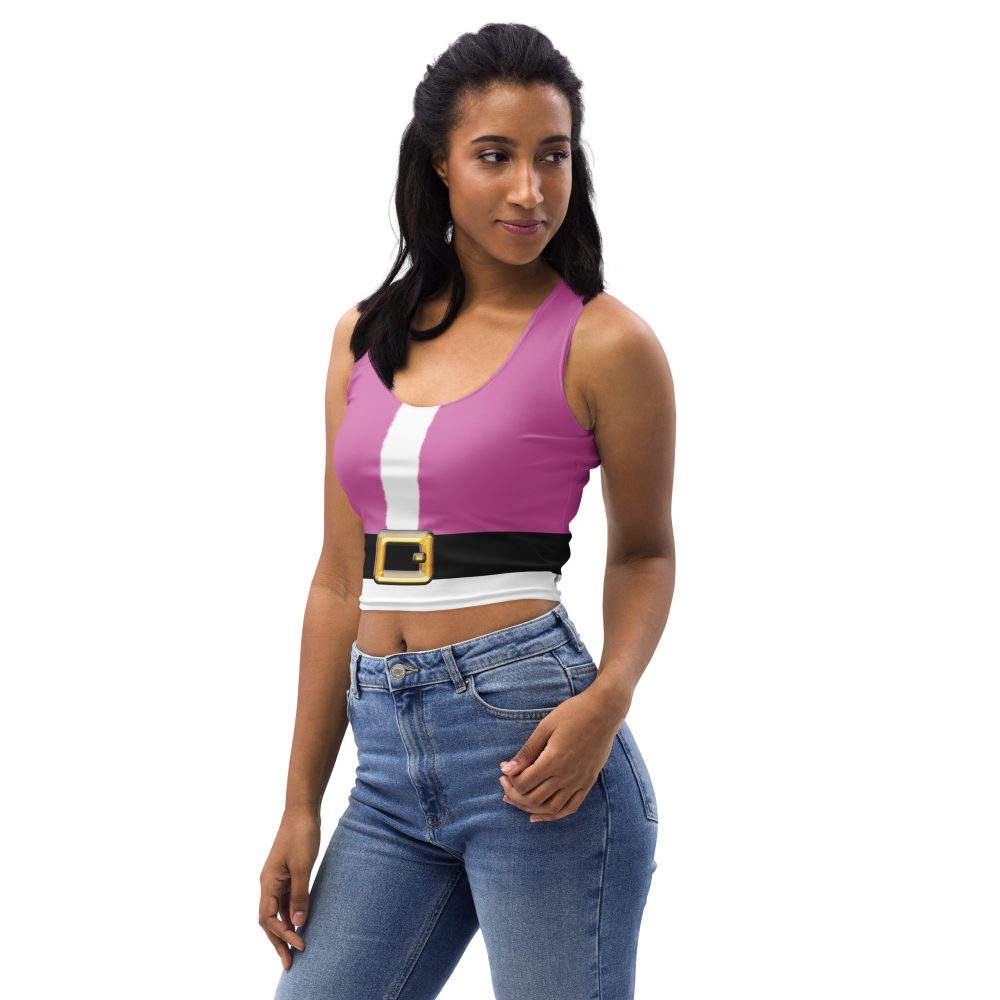 Pink Santa Christmas Costume Crop Top - Image 2