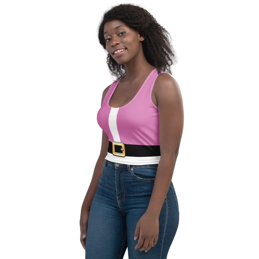 Pink Santa Christmas Costume Crop Top - Image 7