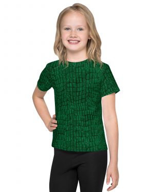 Crocodile Alligator Reptile Dragon Skin Print Kids crew neck t-shirt