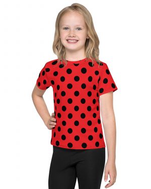 Ladybug Costume Red and Black Polka dot Kids crew neck t-shirt