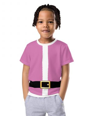 Pink Santa Christmas Costume Kids crew neck t-shirt