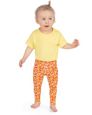 Candy Corn Halloween Trick Or Treat Cosplay Costume Kid’s Leggings