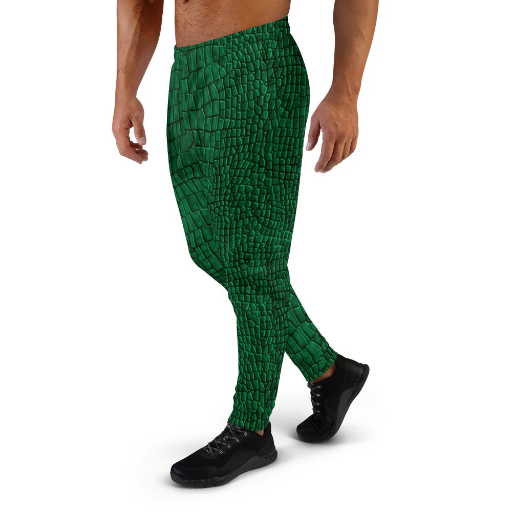 Crocodile Alligator Reptile Dragon Skin Print Men's Joggers - Image 3