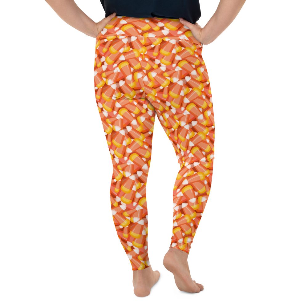 Candy Corn Halloween Trick Or Treat Cosplay Costume Plus Size Leggings - Image 2