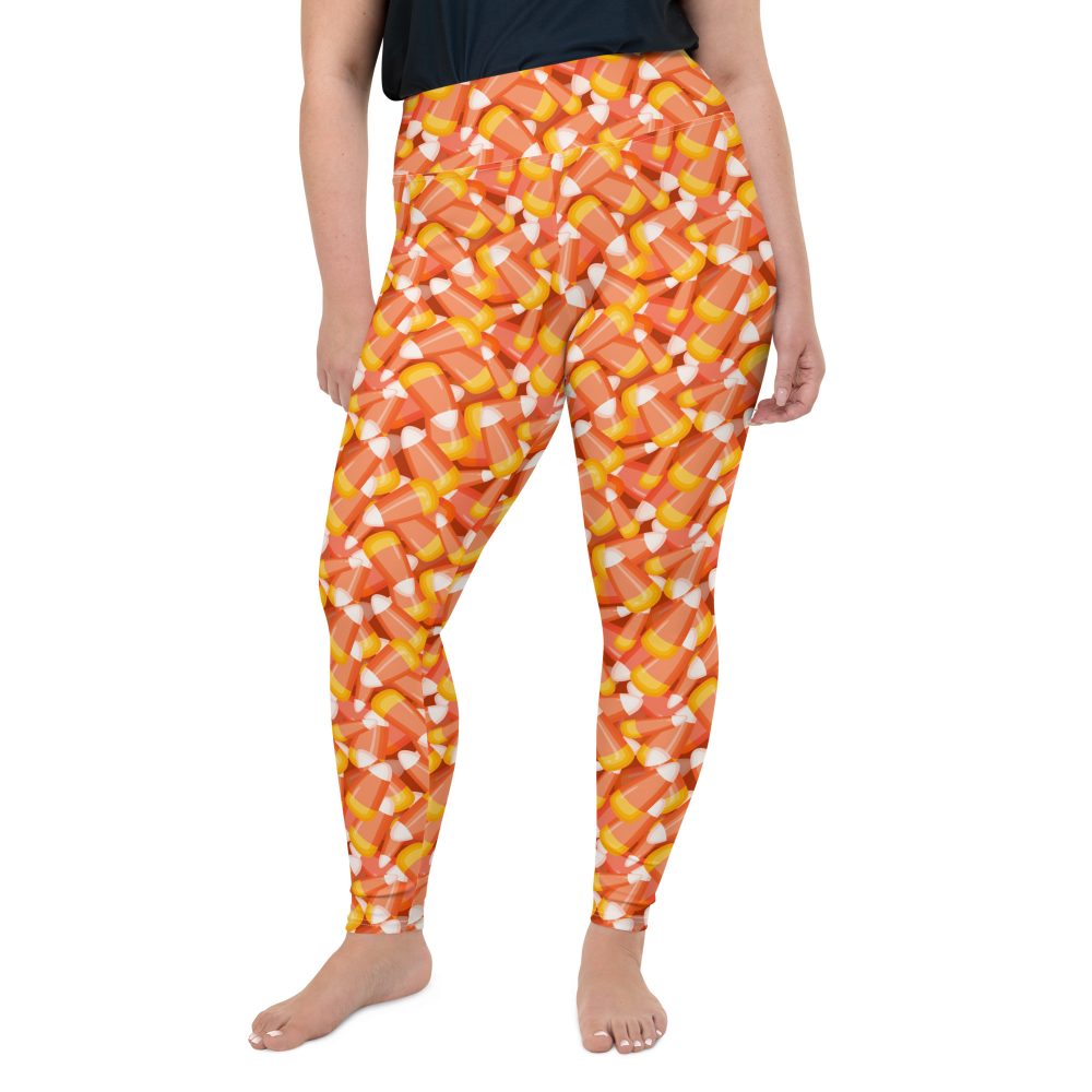 Candy Corn Halloween Trick Or Treat Cosplay Costume Plus Size Leggings