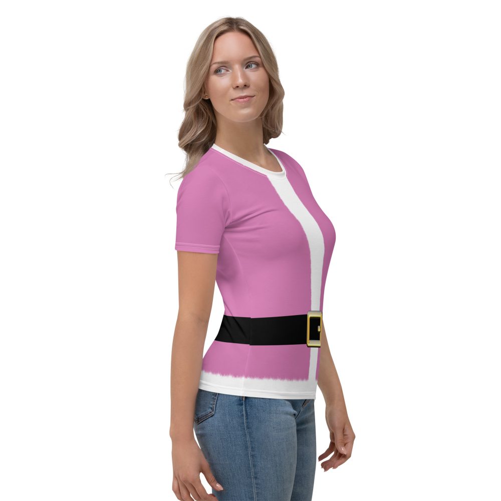 Pink Santa Christmas Costume Women's T-shirt - Image 4