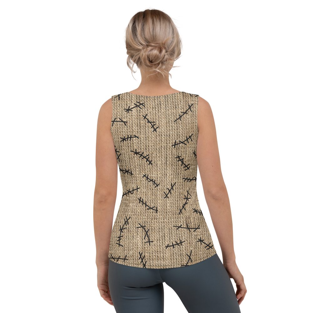 Oogie Boogie Halloween Christmas Costume Burlap Print Tank Top - Image 2