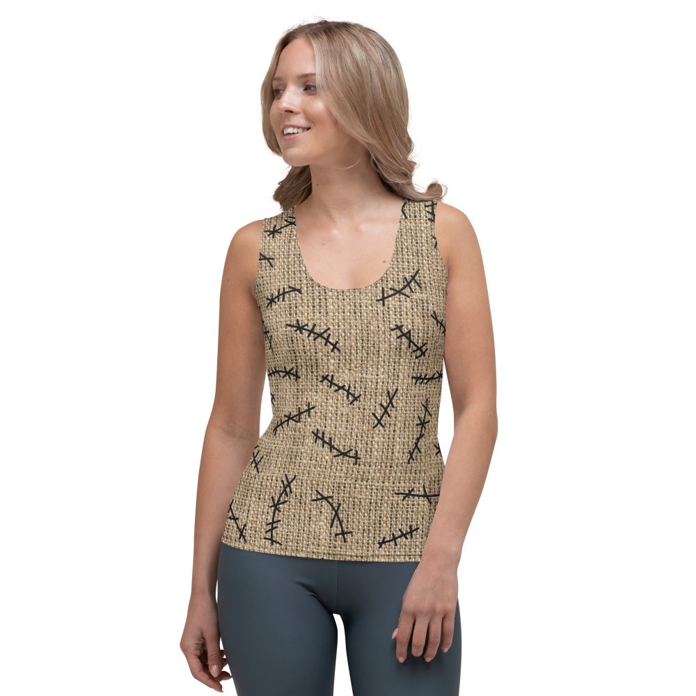 Oogie Boogie Halloween Christmas Costume Burlap Print Tank Top