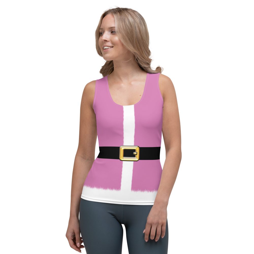 Pink Santa Christmas Costume Tank Top