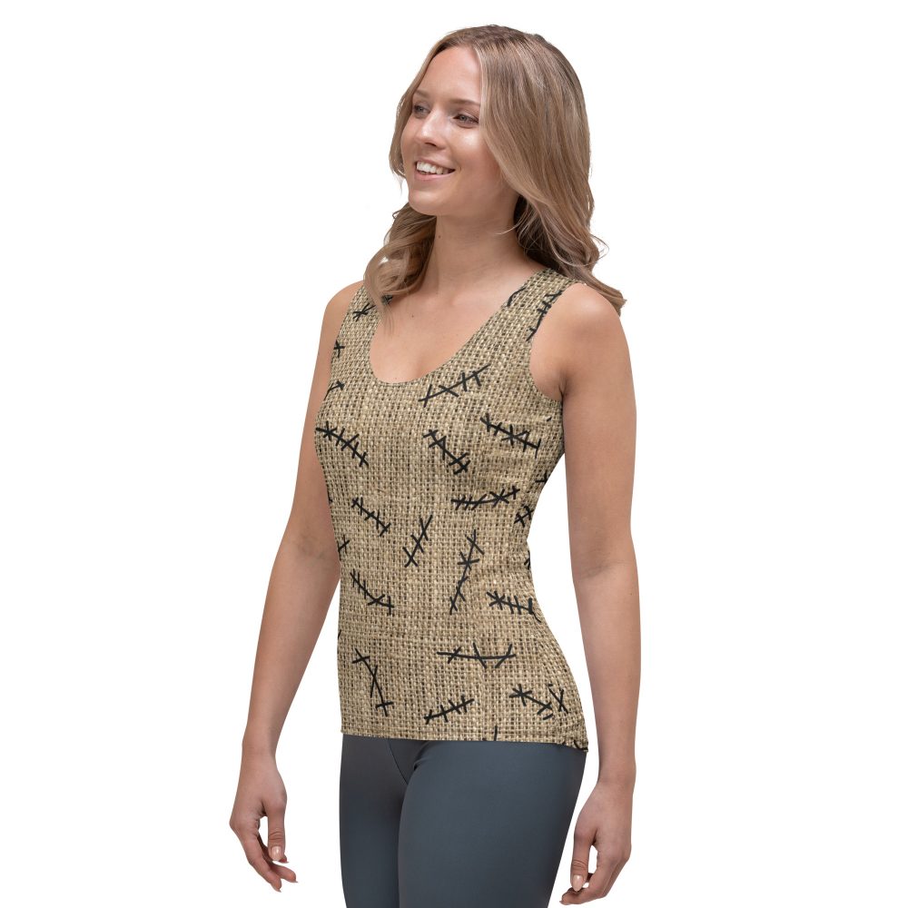 Oogie Boogie Halloween Christmas Costume Burlap Print Tank Top - Image 3