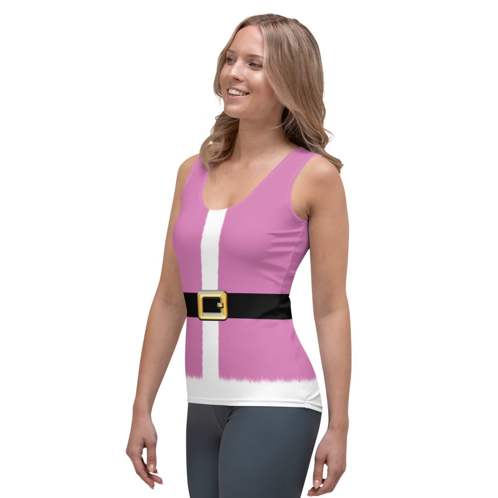 Pink Santa Christmas Costume Tank Top - Image 3